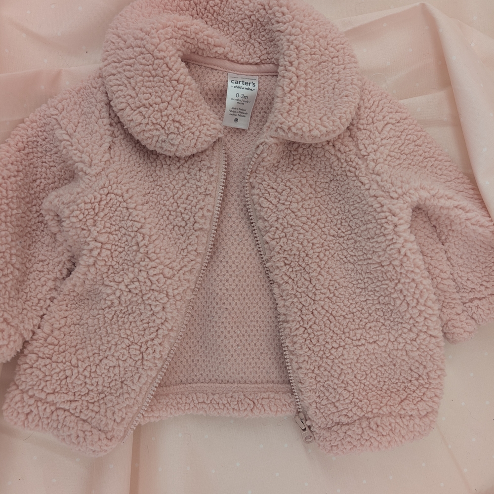 Carter's Soft Pink Sherpa Puffer Jacket